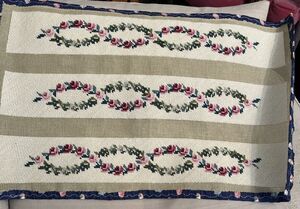 Vintage 3 Needlepoint Finished Handcrafted Trims Sewing Crafts 3" by 20.5"